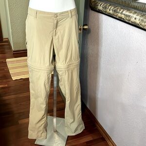 The North Face Khaki Travel Cargo Pants|  - Convertible Women’s Sz 14